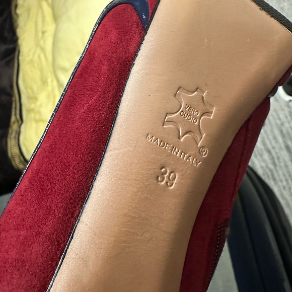 Red and Blue Knee-High Women's Boots - Picture 4 of 4